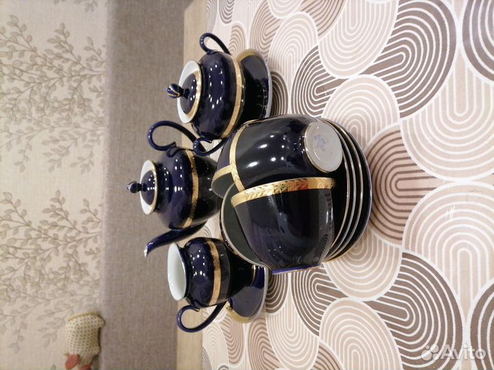 Чайный сервиз лфз кобальтовая сетка