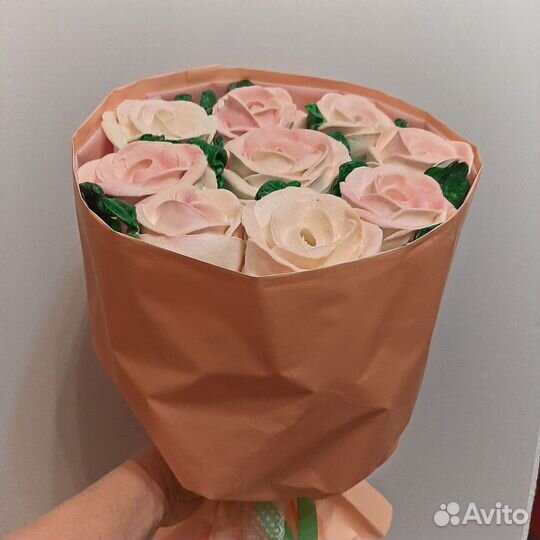 Букеты цветов из яблочного зефира