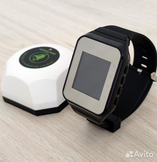 Кнопка вызова официанта, часы-пейджер персонала