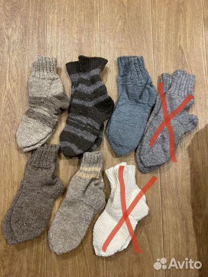 Носки ручной вязки шерстяные