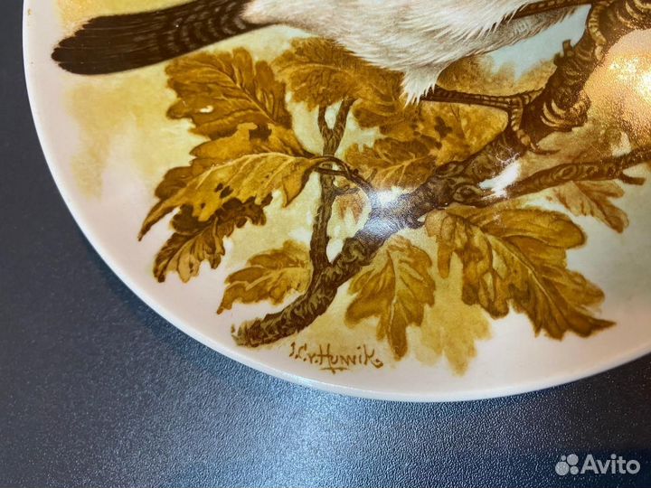 Настенная тарелка, лесные птицы Вербилки