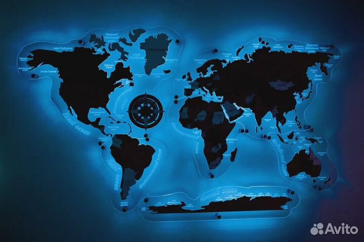 Карта мира на стену