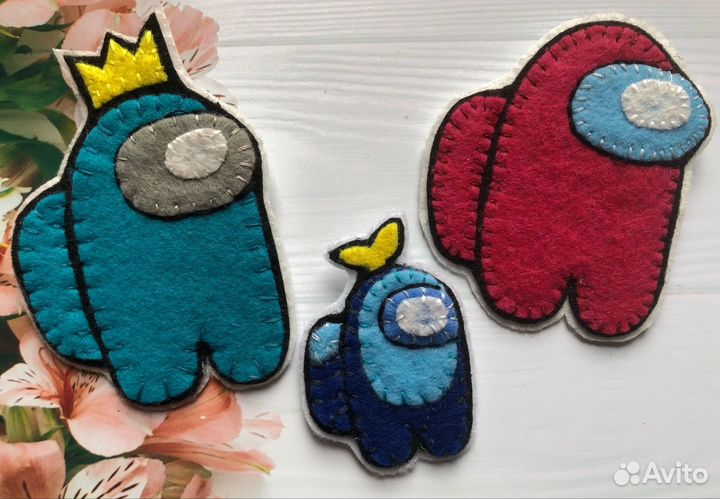 Набор фетровых значков Among Us