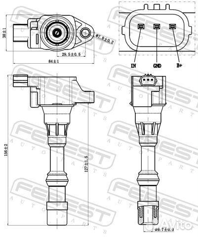 Катушка зажигания 03640003 Febest