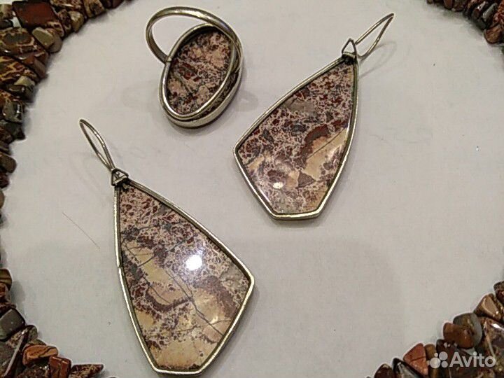 Колье, браслет, серьги, кольцо