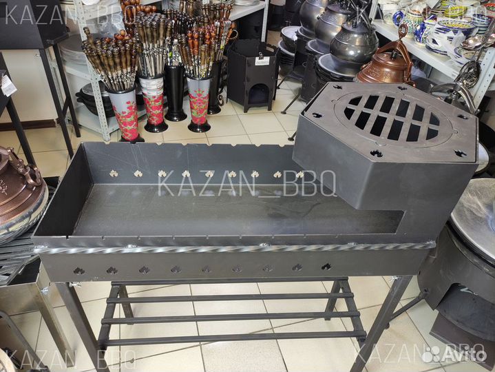 Мангал с печью под казан