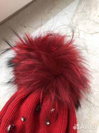 Детская шапка с мехом