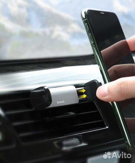 Авто держатель sugp-01 в решетку Baseus черный