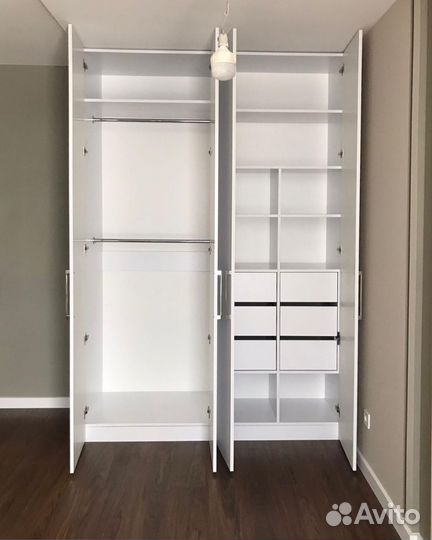 Шкаф распашной с фрезеровкой