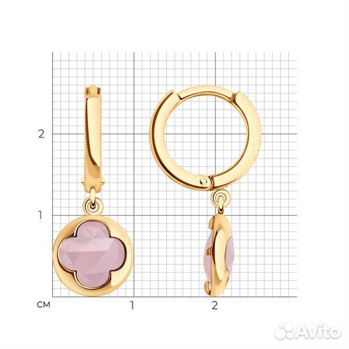 Серьги sokolov из золота, 729025