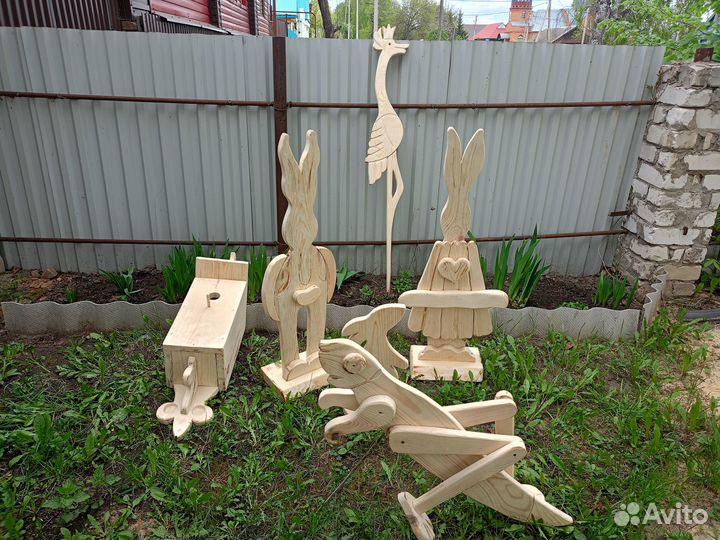 Садовые фигуры из дерева