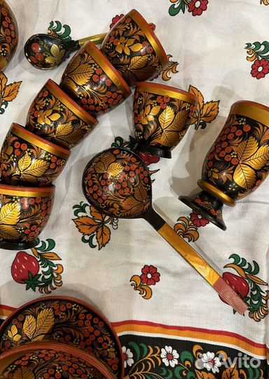 Деревянная посуда хохлома