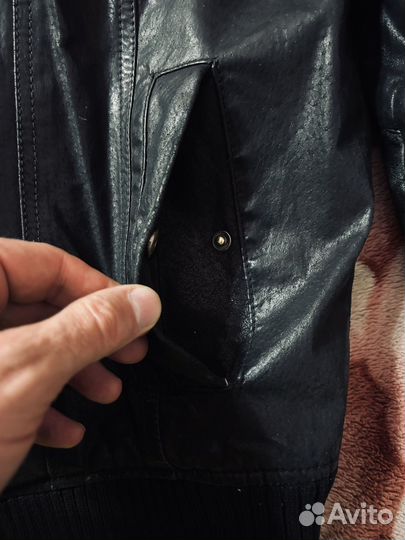 Кожаная куртка мужская 48 50