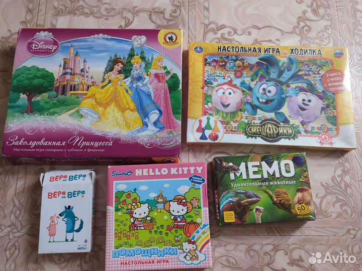 Настольные игры + пазлы для детей