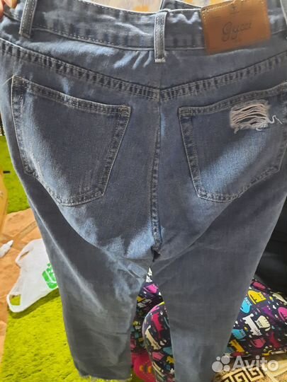 Джинсы брюки капри