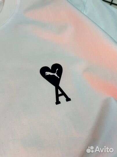 Футболки Ami Paris x Puma White