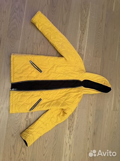 Двусторонняя куртка унисекс черно/желтая