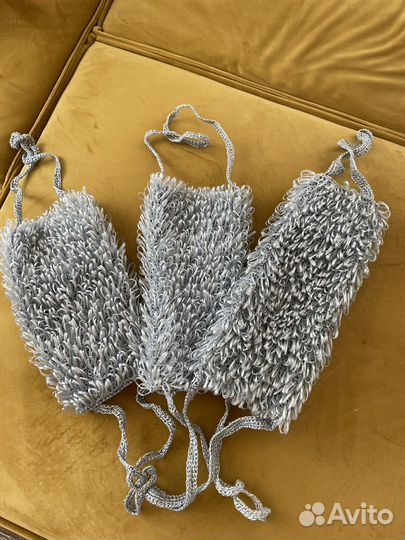 Мочалка современная (серая, черная)