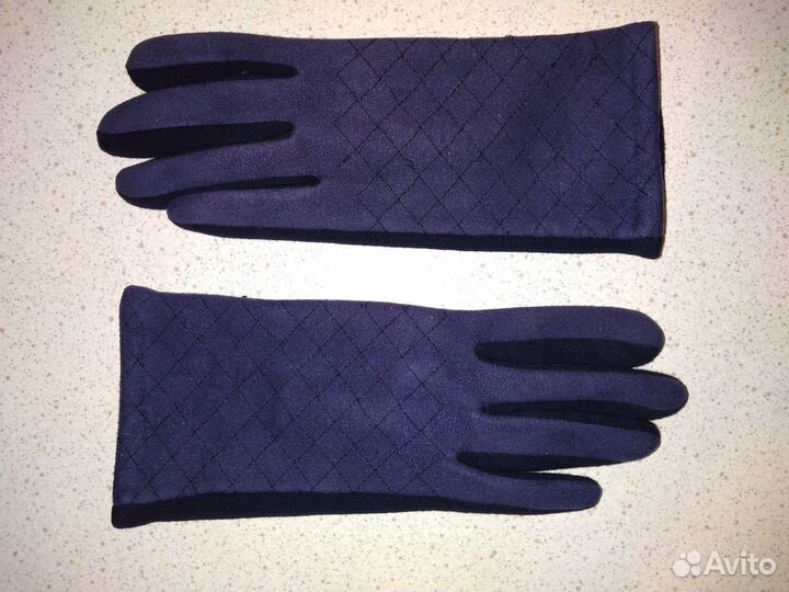 Перчатки сине-сиреневые