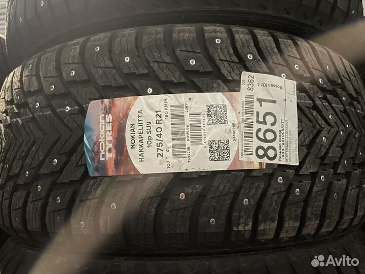 Nokian Tyres Hakkapeliitta 10p SUV 275/40 R21 и 315/35 R21 111T
