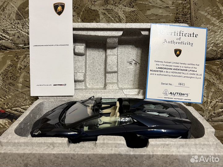 1/18 Autoart 74698 Lamborghini Aventador Roadster