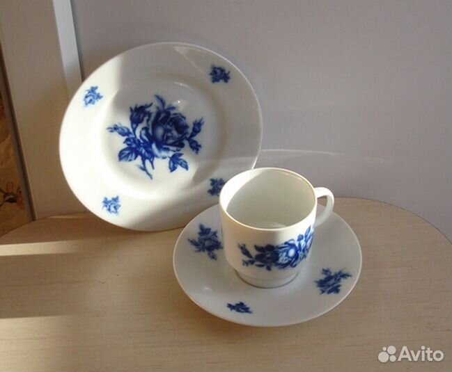 Чайное трио. Чешский фарфор. Богемия. Винтаж