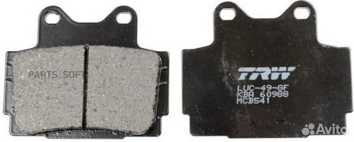 TRW MCB541 Колодки торм. зад./пер. 66.0 x 56.0 x 8