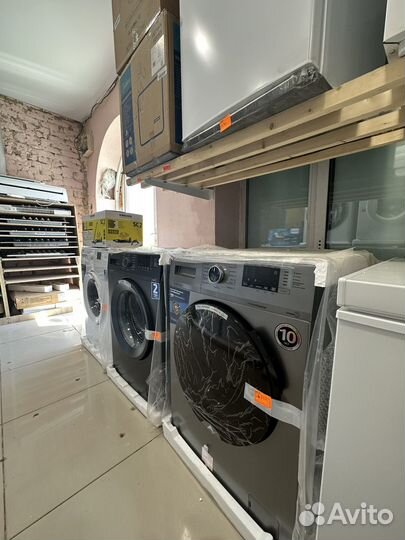 Стиральная машинка новаясерогоцвета инвертор 7кг