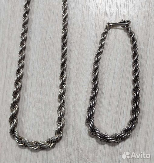 Серебряная цепь 925 пробы