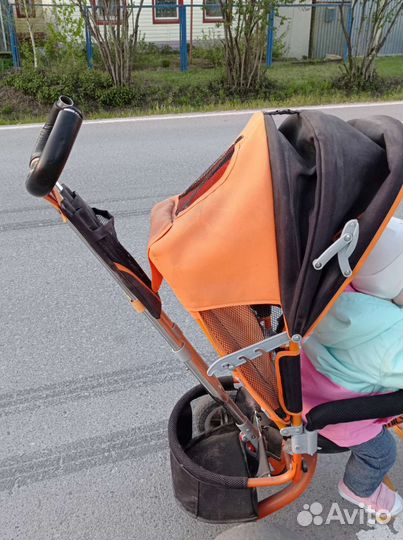 Велосипед коляска с ручкой