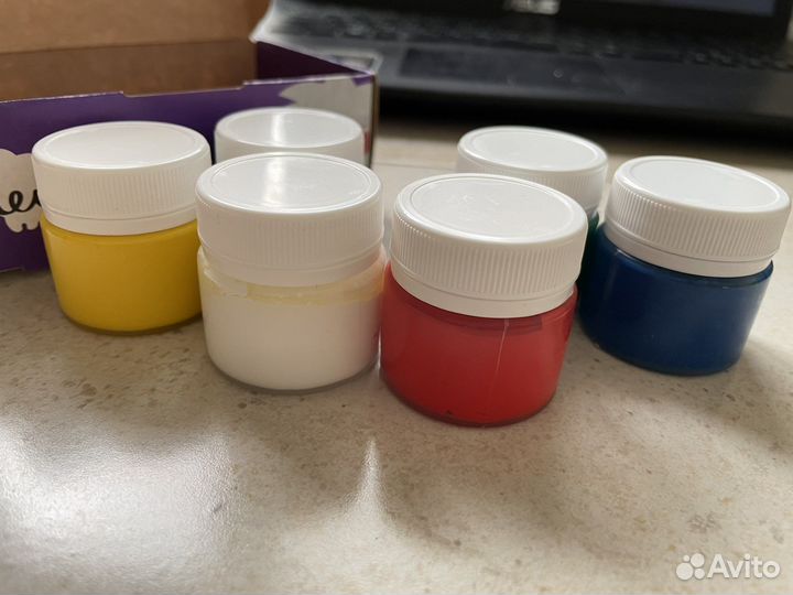 Гуашь детская 6 цветов новая