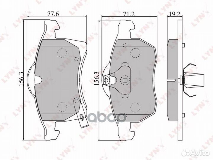 Колодки тормозные дисковые перед BD5904 LYN