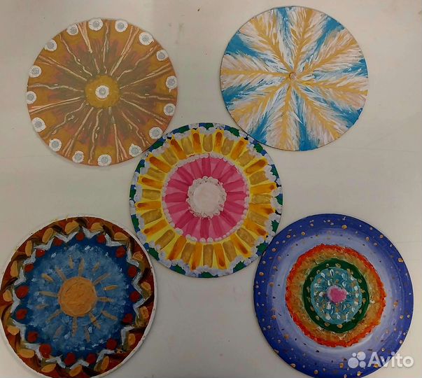 Авторские картины, круглые, акрил холст абстракция