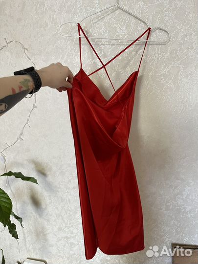 Платье вечернее денское красное 40/42