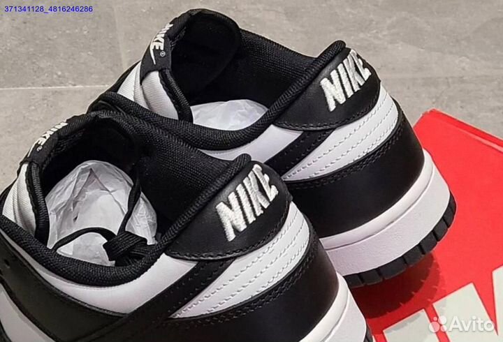 Кроссовки nike dunk black white panda оригинал