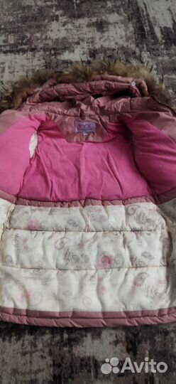 Пальто зимнее для девочки на рост 128
