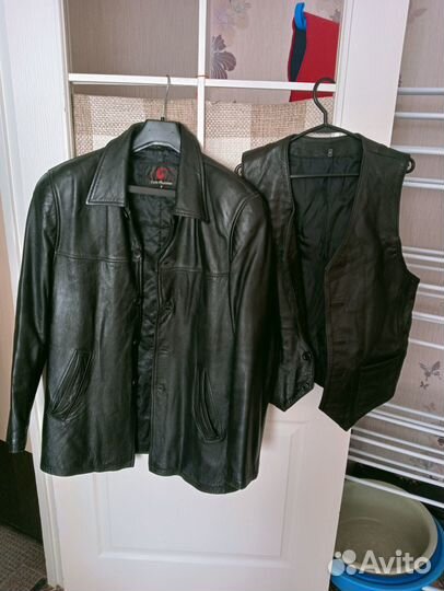 Для любителей кожи. Пальто и жилет