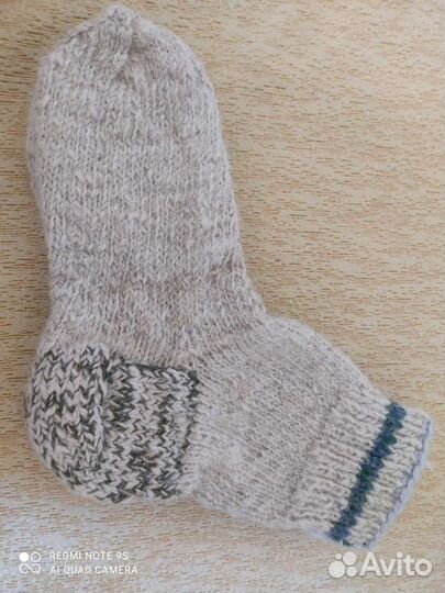 Носки ручной вязки шерстяные