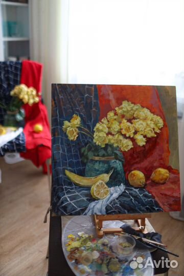 Картина маслом на холсте « Любовь к желтому»