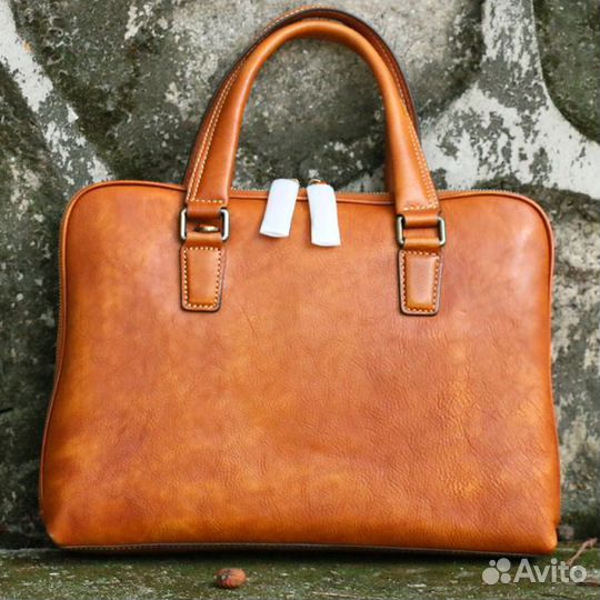Кожаная сумка формат А4