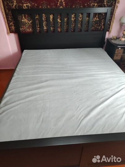 Кровать двухспальная с матрасом 180 200 бу