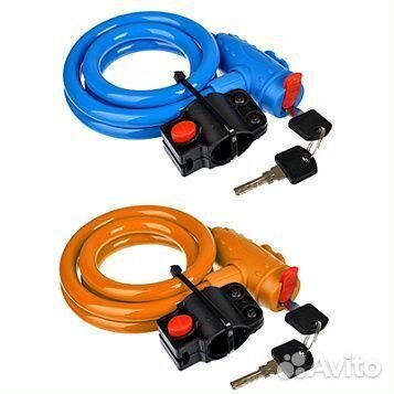 Замок велосипедный противоугонный троссовый 12 х 1