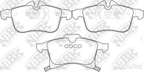 Колодки тормозные дисковые перед PN0355 NiBK