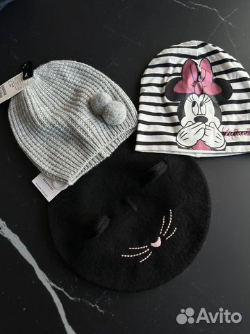 Шапка на девочку 3 шт