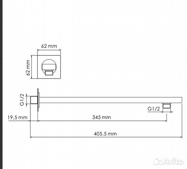 Встраиваемый комплект для душа Коллекция Elbe 7400