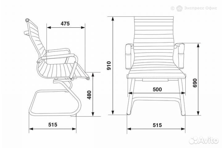 Конференц-кресло Бюрократ CH-883-LOW-V/black