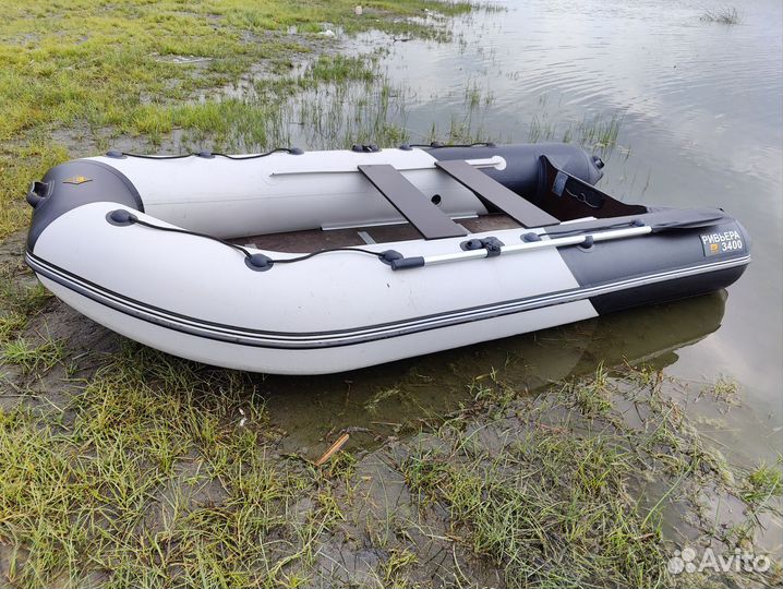 Надувная лодка пвх под мотор бу Ривьера 340 ск