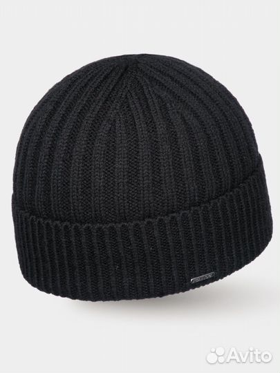 Мужская шапка новая черная подворот
