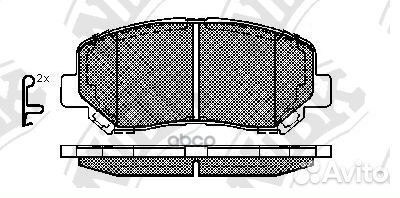 Колодки тормозные дисковые перед PN25000 NiBK