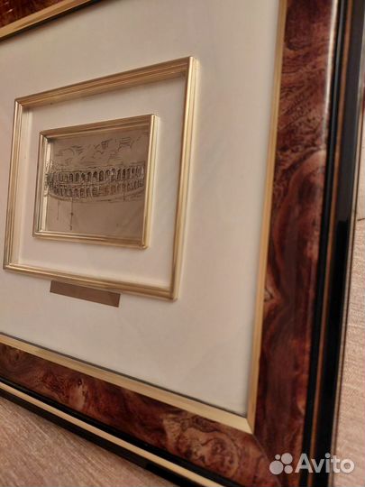 Офорт Верона Италия серебро